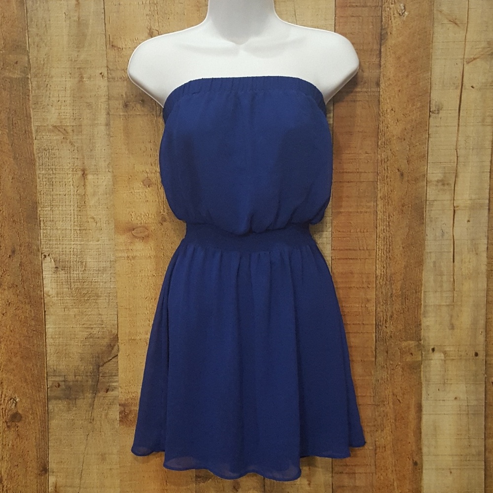 EXPRESS strapless navy blue top  XS